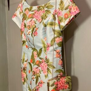 Floral Talbots Dress with Matching Purse - Size Petite 2